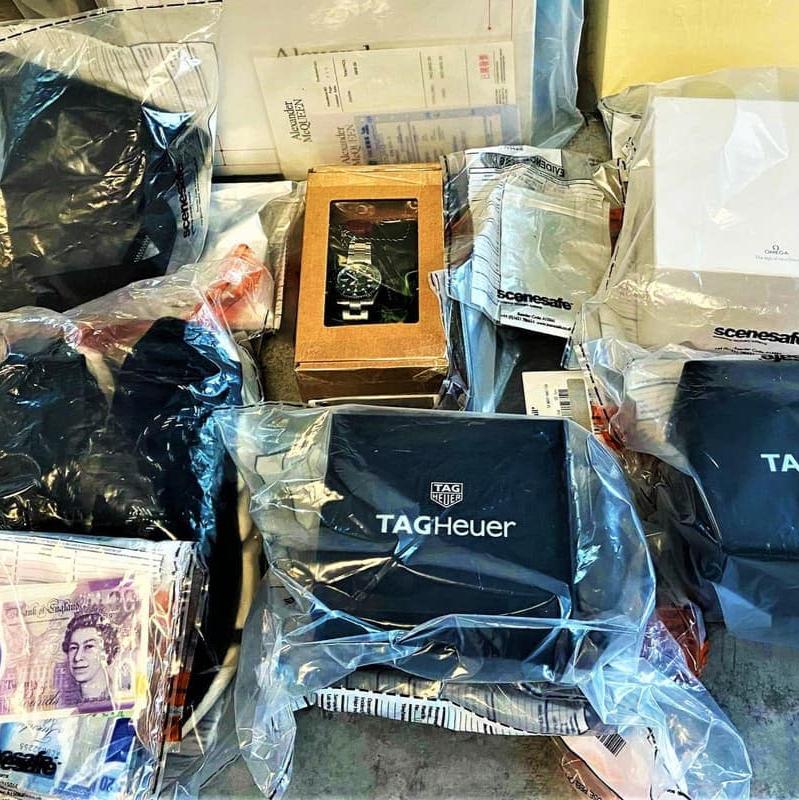 Police Seized Goods In Evidence Bags - Box of 5 Items